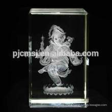 3D Laser Engraving Crystal Ganesh For Wedding Take Away Souvenirs